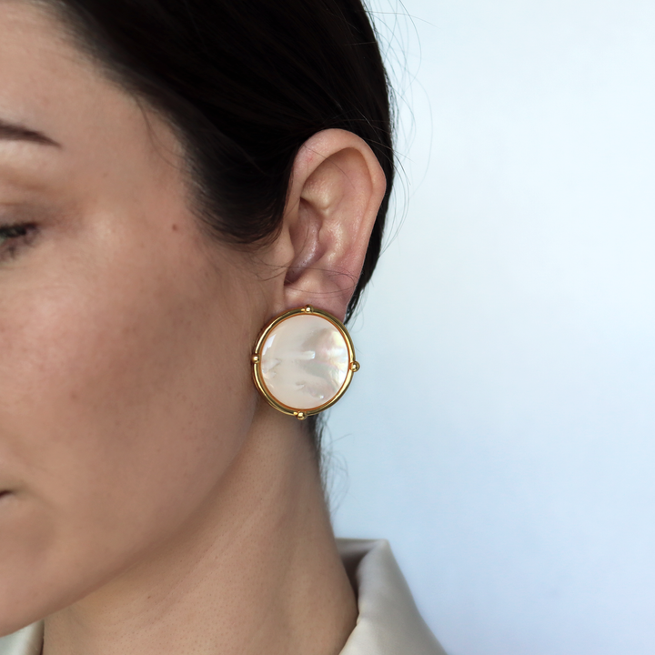 Cabochon Clip-On Earrings