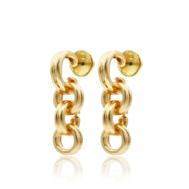 Rounded Chain Drop Earrings