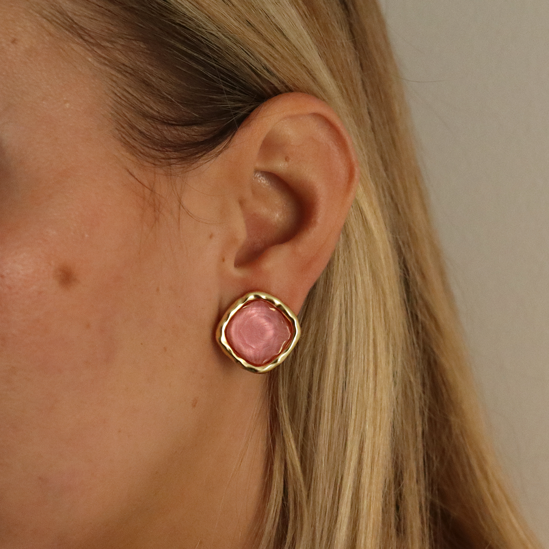 Bezel Clip-On Earrings