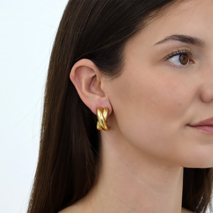 Criss Cross Clip-on Earrings