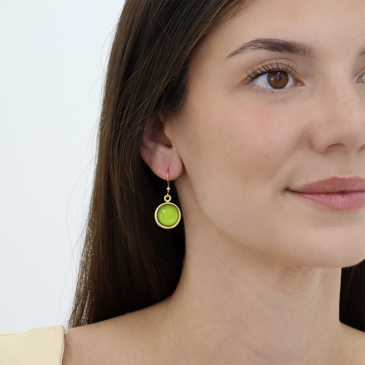 Cabochon Dangle Earrings