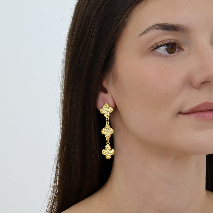 Molten Clovers Drop Earrings