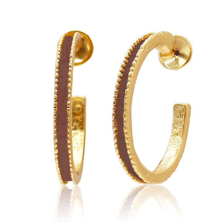 Enamel Dotty Hoops