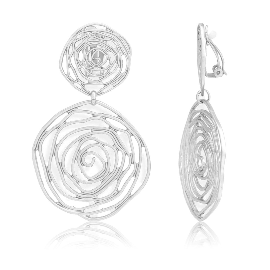 Rose Cut Out Clip-On Earrings