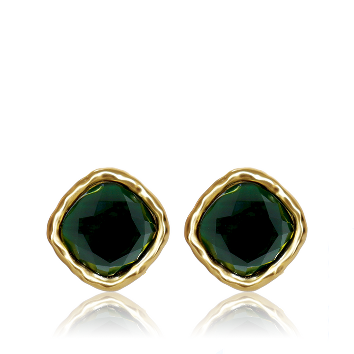 Bezel Stud Earrings