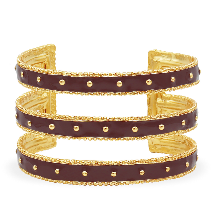 Enamel Dots Cuff Bracelet