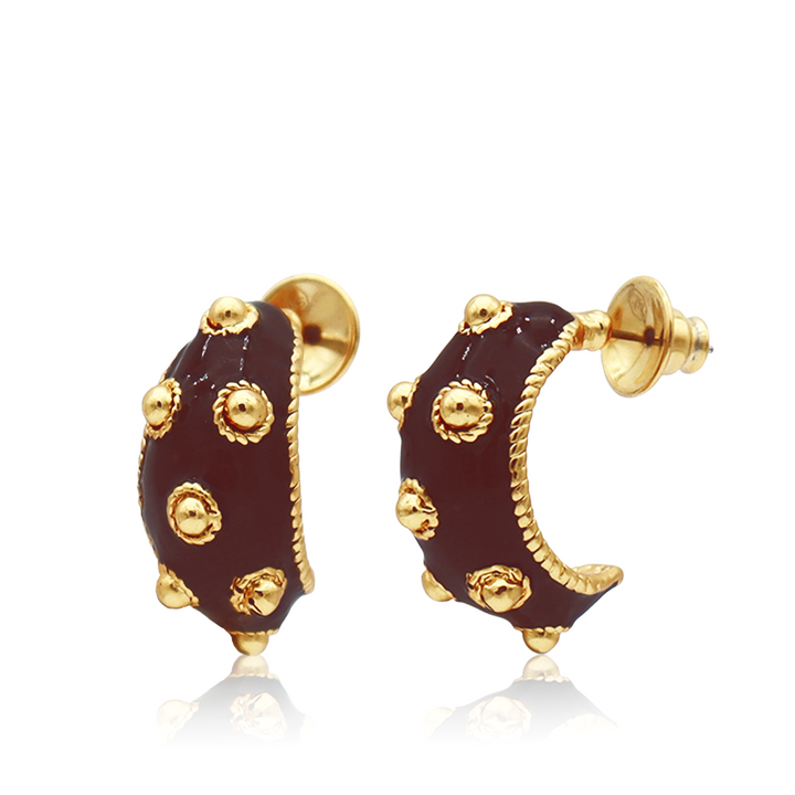Enamel Dots Hoops