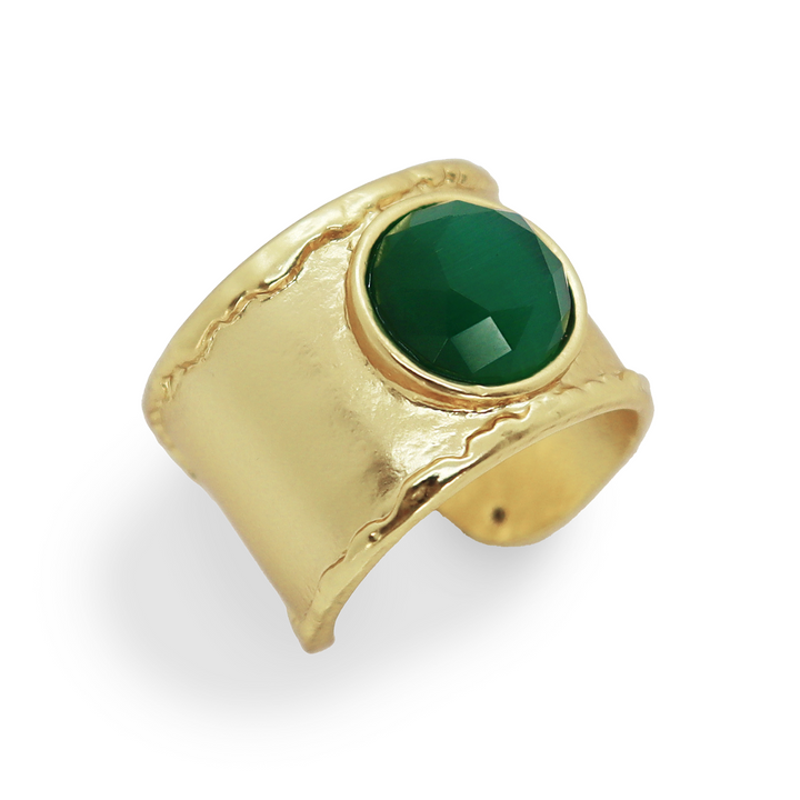Cabochon Inlay Ring