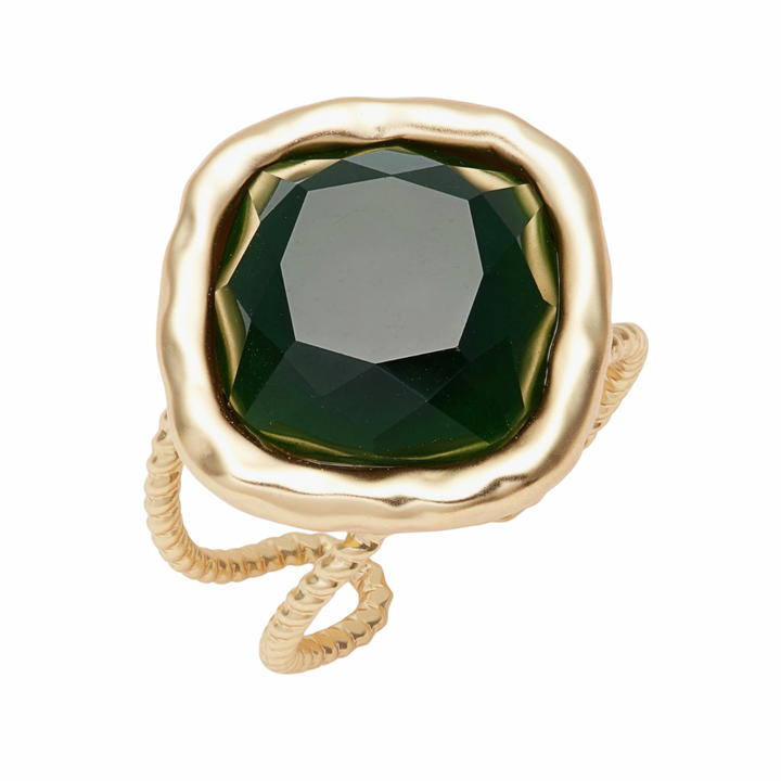 Bezel Iridescent Gem Ring