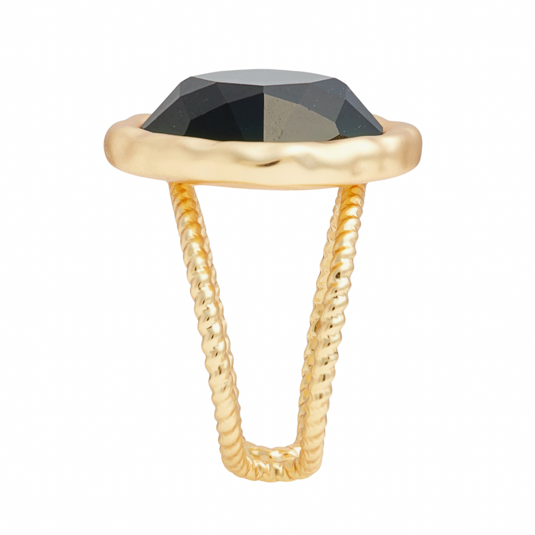 Bezel Iridescent Gem Ring
