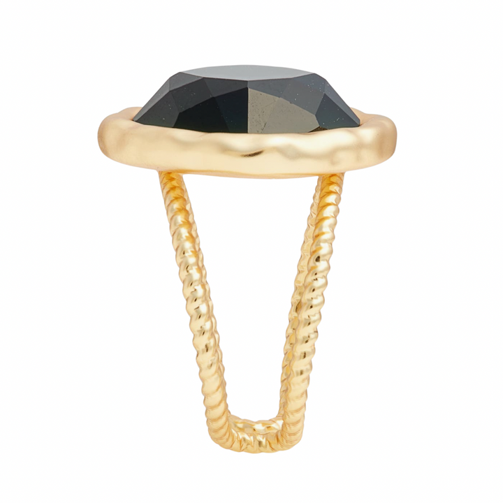 Bezel Iridescent Gem Ring