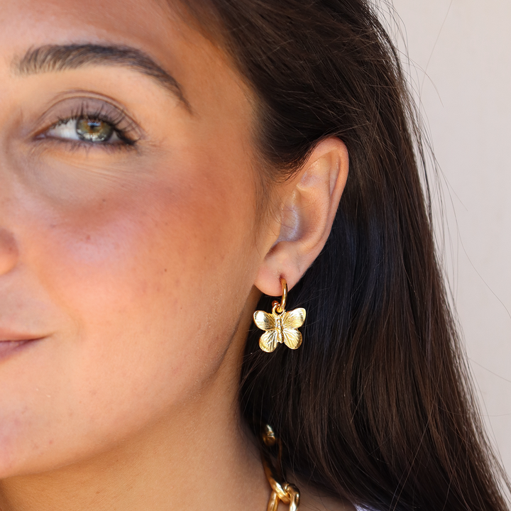 Butterfly Charm Drop Earrings