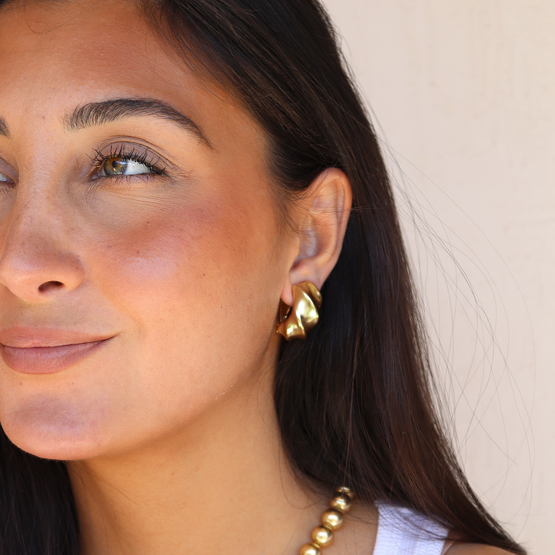 Twisted Wave Clip-On Earrings