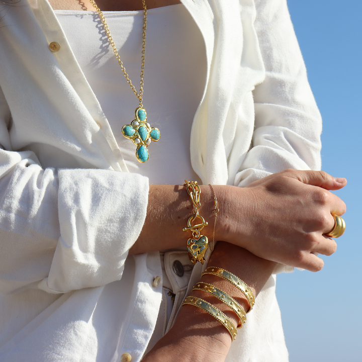 Coastal Glow Cross Necklace