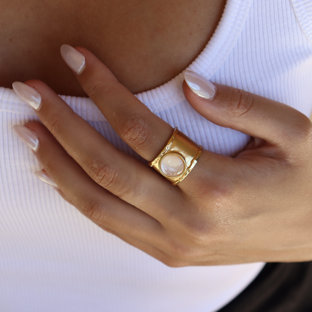 Hand-Edge Glass Ring