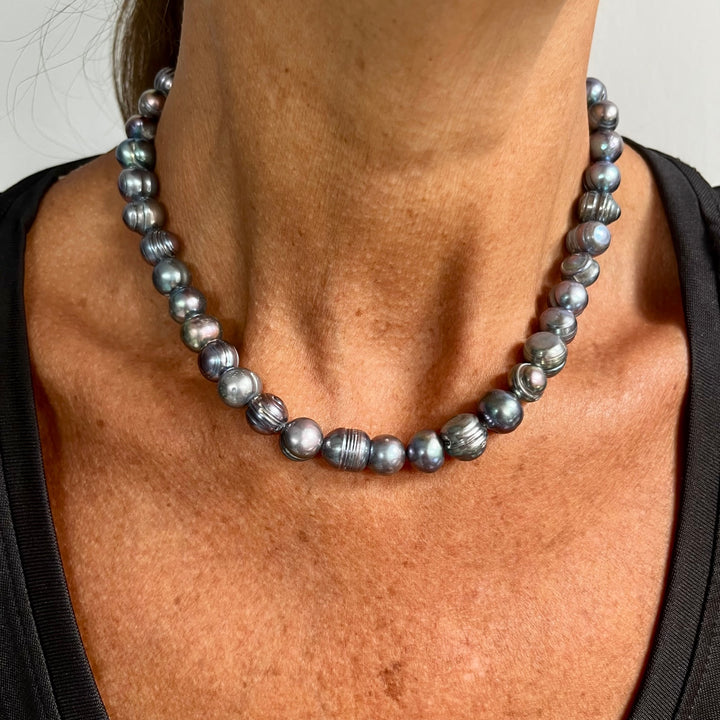 Peacock Pearl Strand Necklace