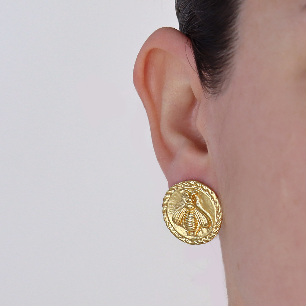 Bee clip-on earrings - Karine Sultan