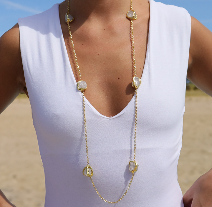 Quartz Station Necklace