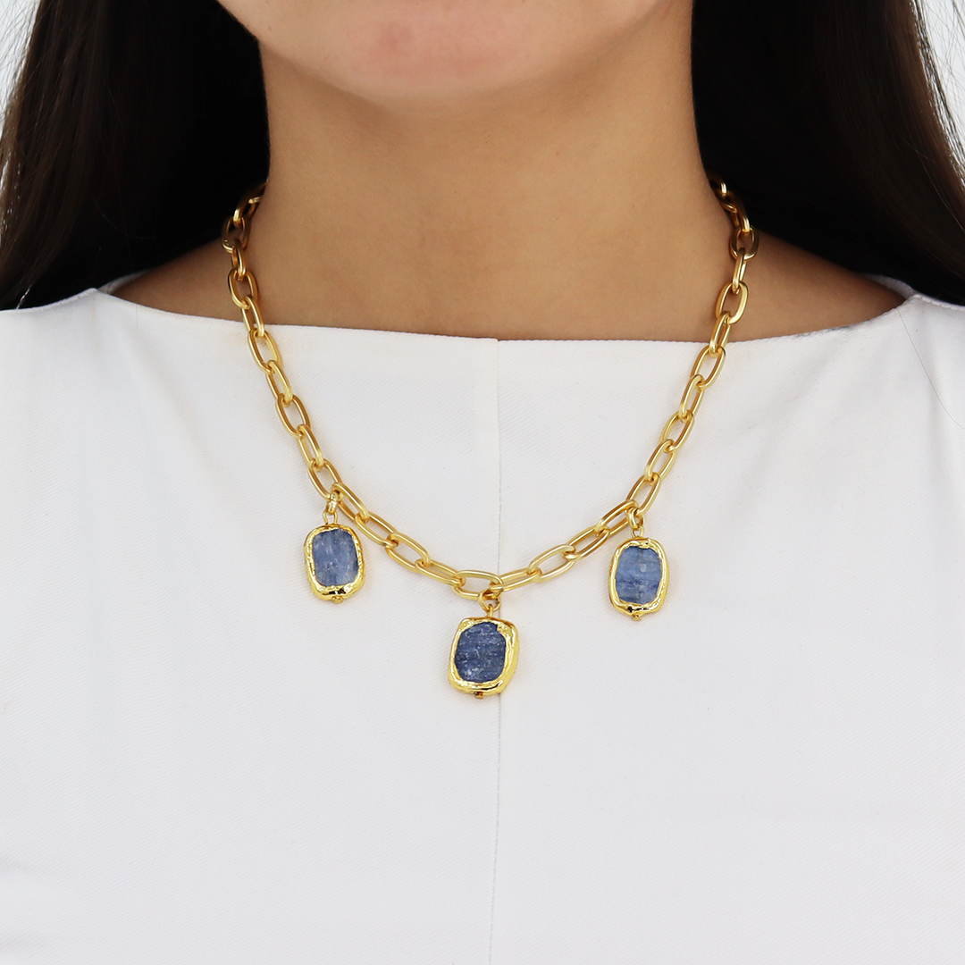 Kyanite Trio Short Chain