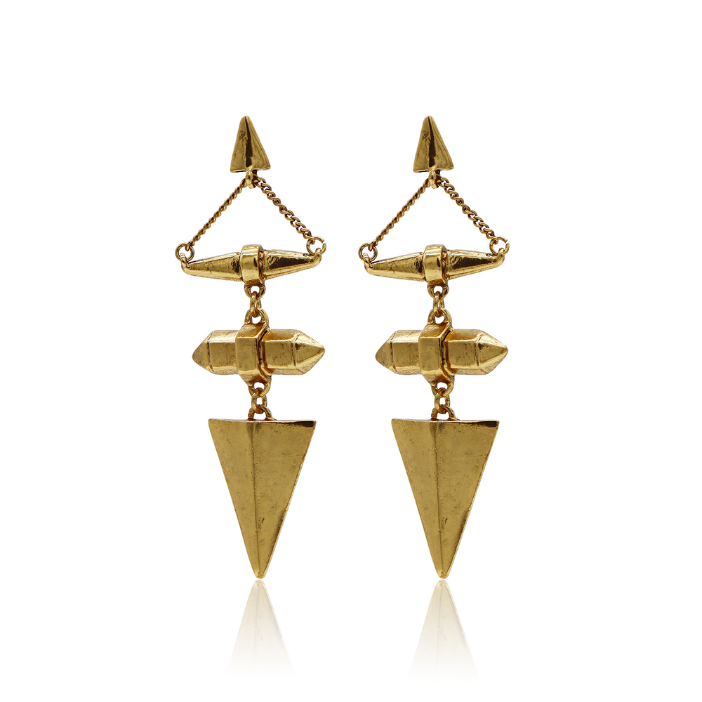 Antique Arrow Drop Earrings - Karine Sultan