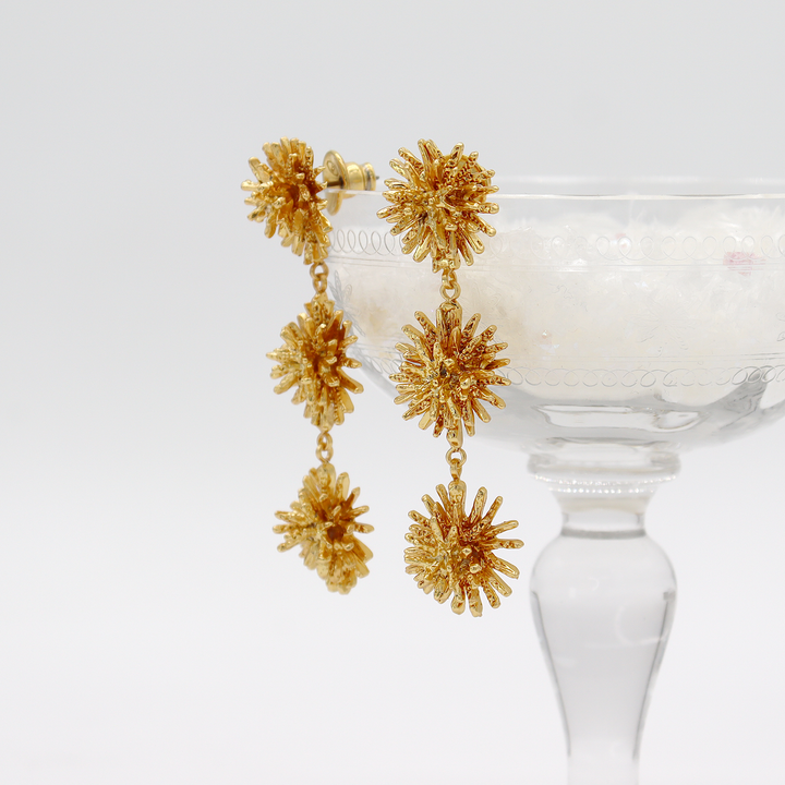 Starburst Cluster Linear Earrings