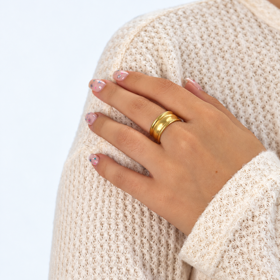 Architectural Dome Band Ring