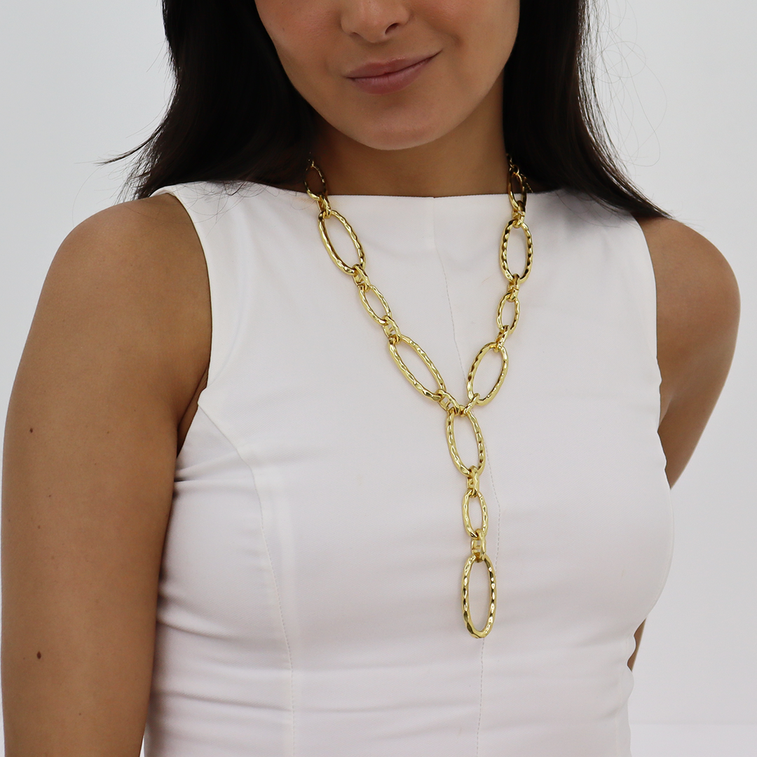 Large Oval Links Y Necklace