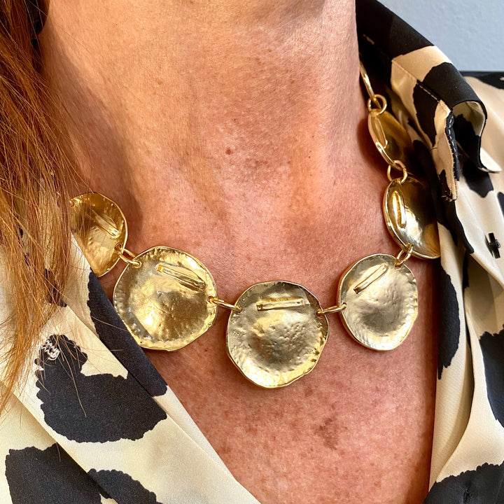 Large Discs Collar Necklace