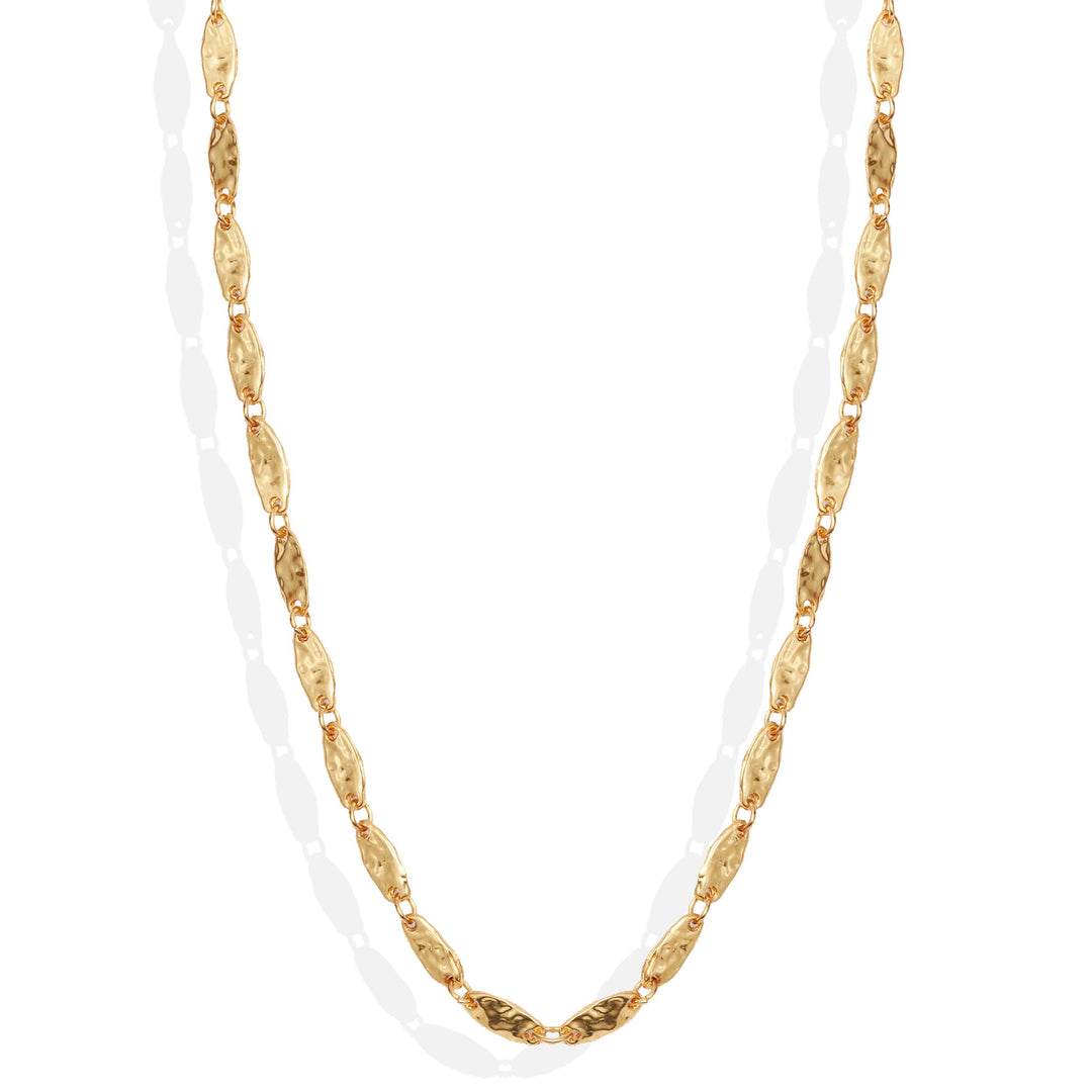 Textured link long chain necklace - Karine Sultan