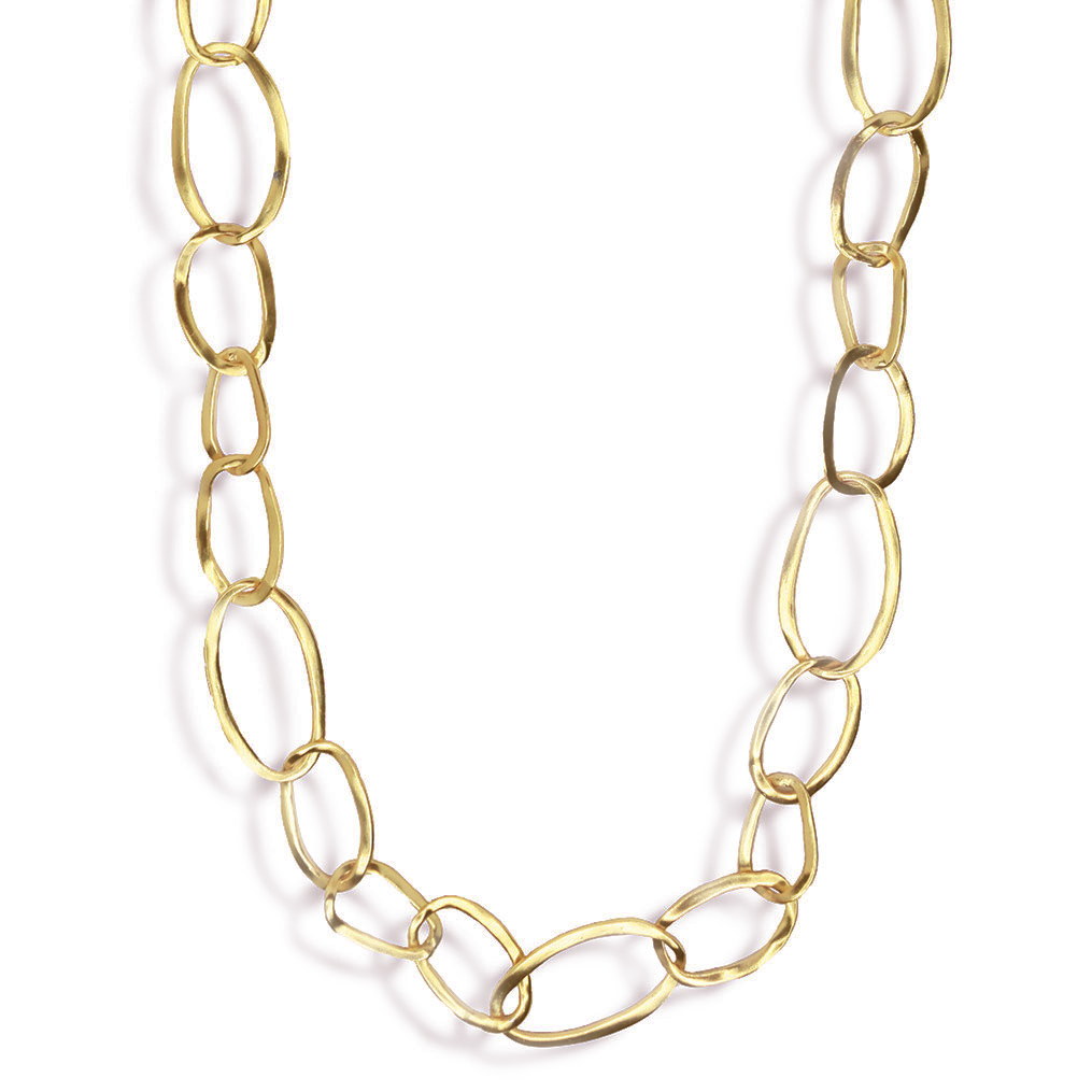 Oval links long necklace