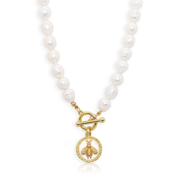 Bee X Pearl Necklace