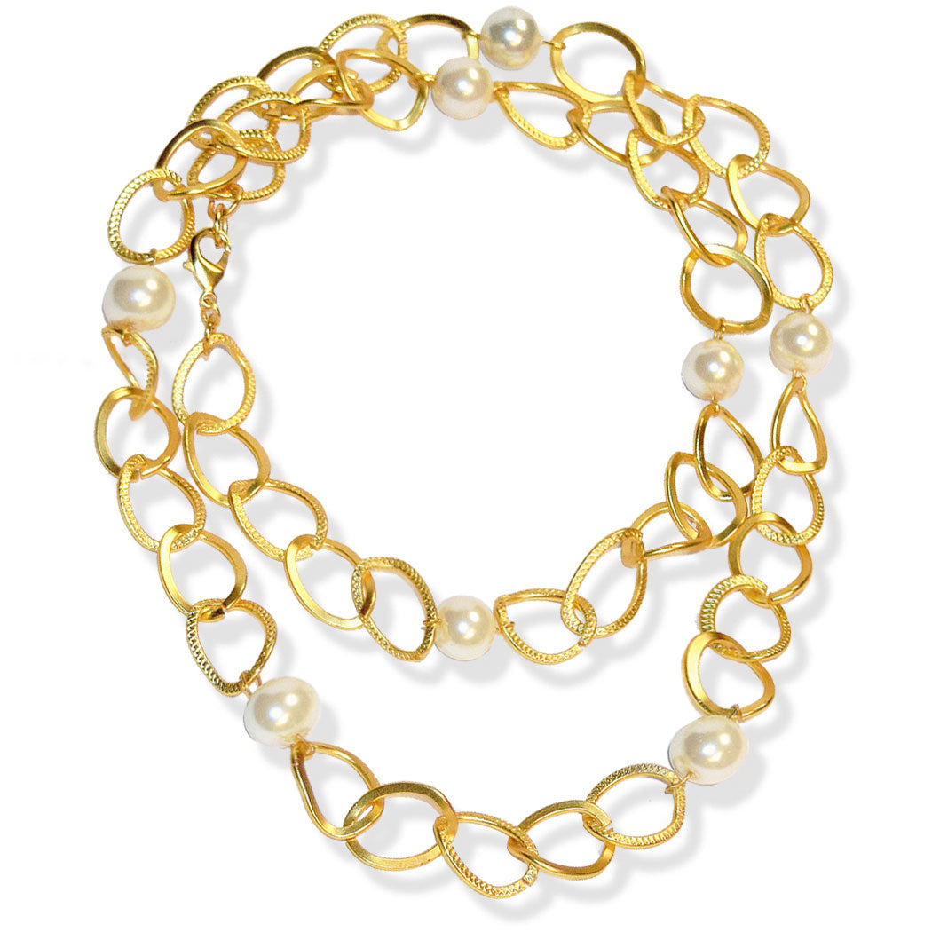 Pearl station necklace - Karine Sultan