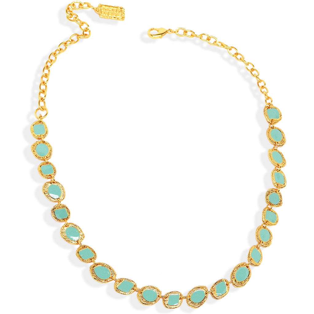 Etched coin layer necklace - Karine Sultan