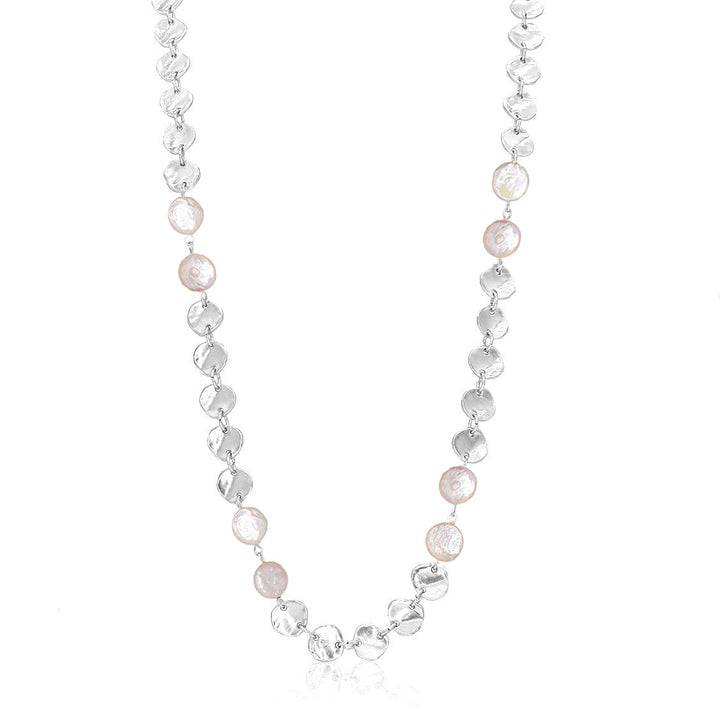 Mini Coin X Pearl Long Chain - Karine Sultan