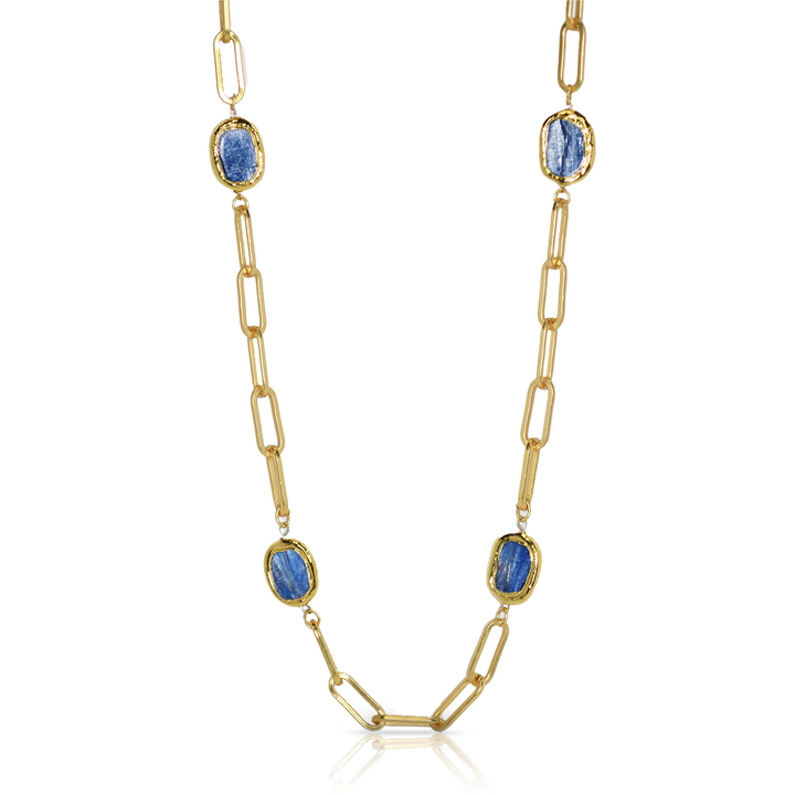 Kyanite gems station necklace