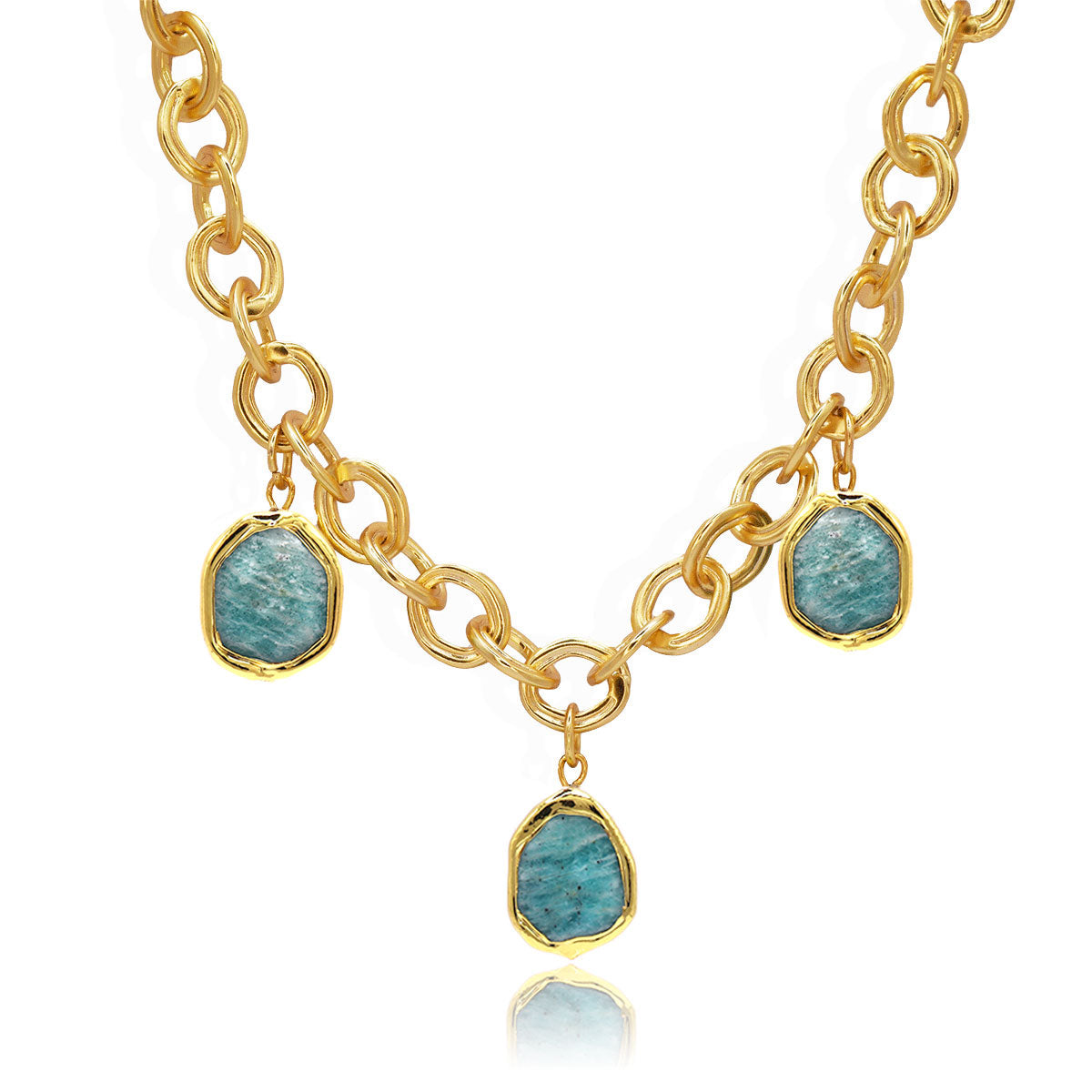 Amazonite Stones Statement necklace – Karine Sultan