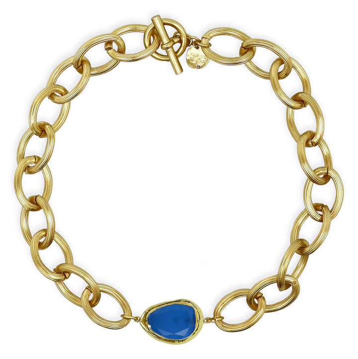 Vivid Gem Bold Chain Necklace