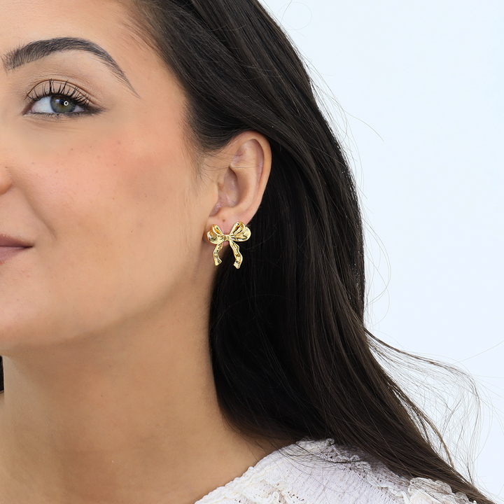 Elegant Bow Stud Earrings