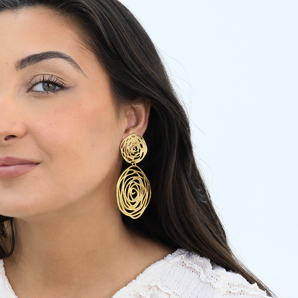 Rose Cut-out Clip Earrings - Karine Sultan