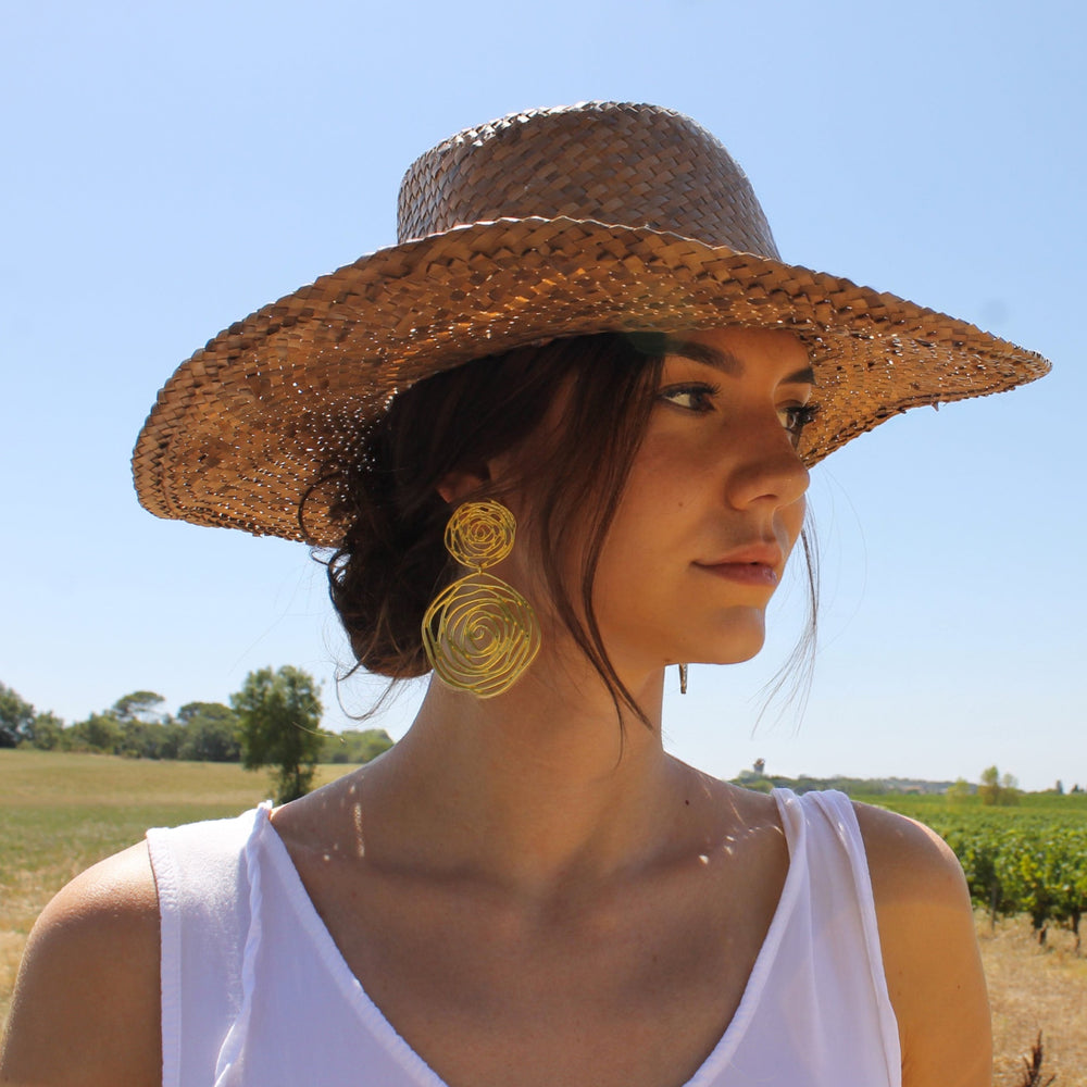 Rose cut out statement earrings - Karine Sultan