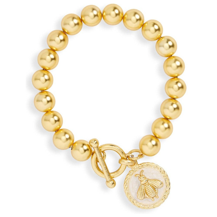 Bee X Beaded Chain Bracelet