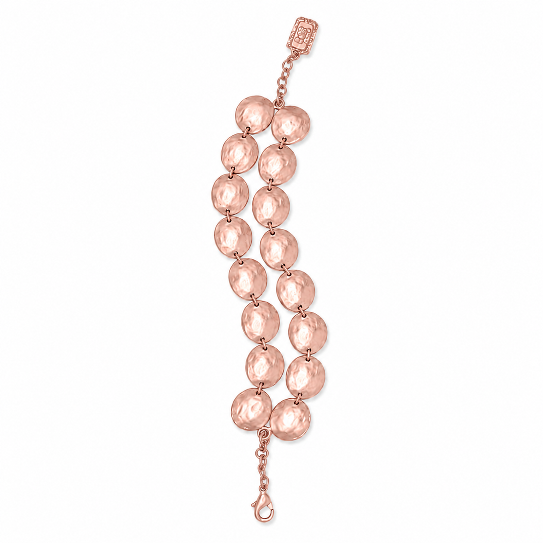 Hammered Disc Bracelet