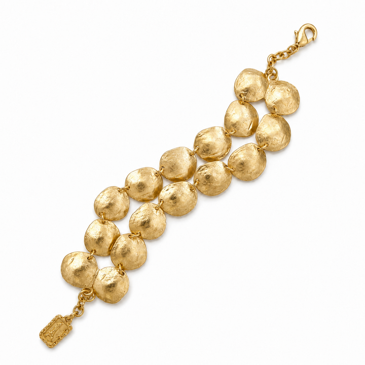 Hammered Disc Bracelet