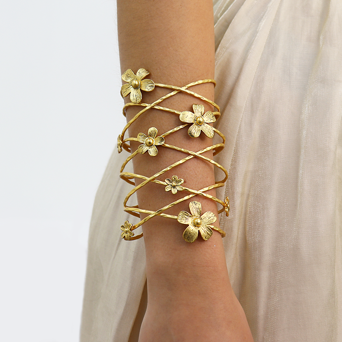 Maxi Flower Cuff Bracelet Black Friday Sale – Karine Sultan Maxi Flower Cuff Bracelet Black Friday Sale – Karine Sultan