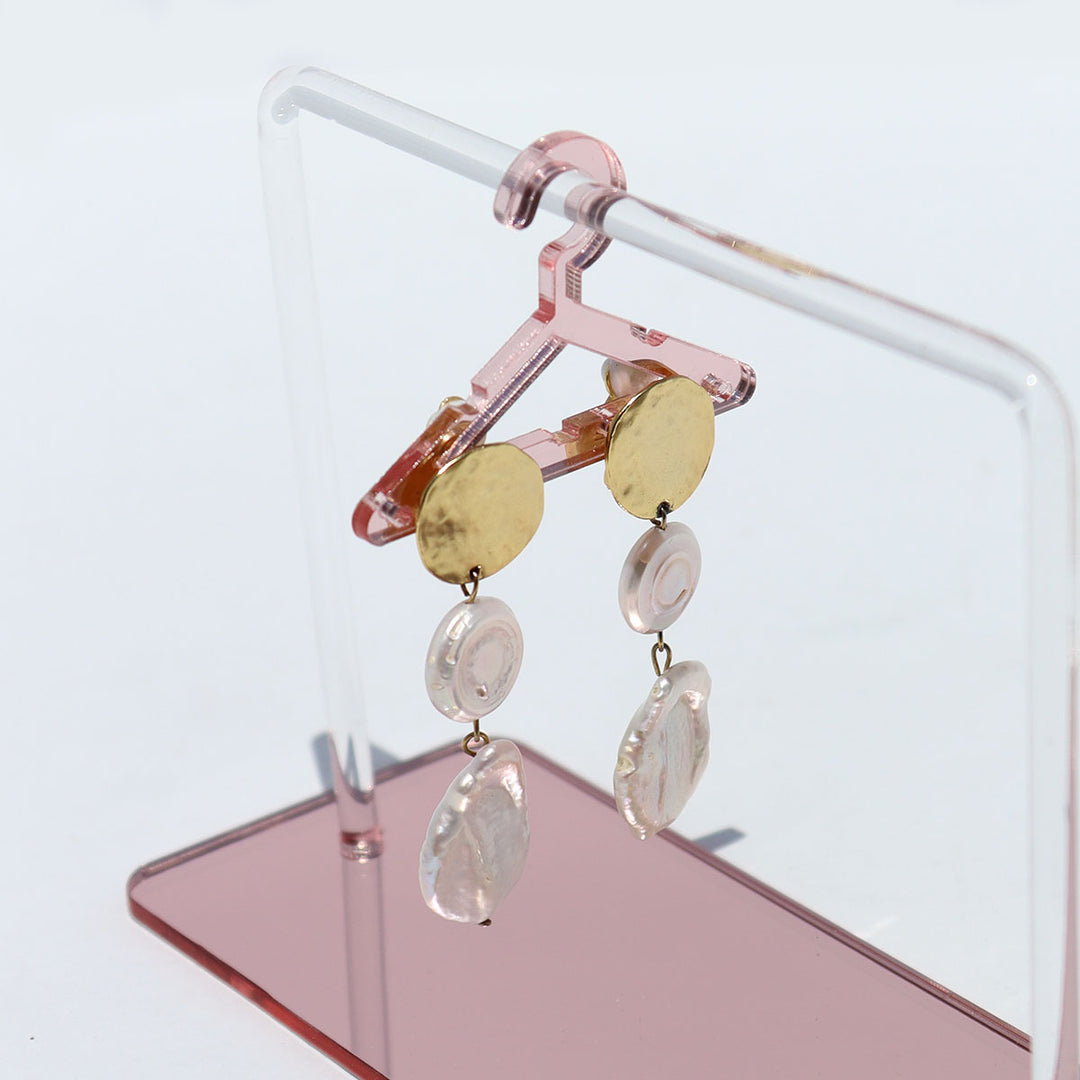 Flat Pearls Clip-on Earrings