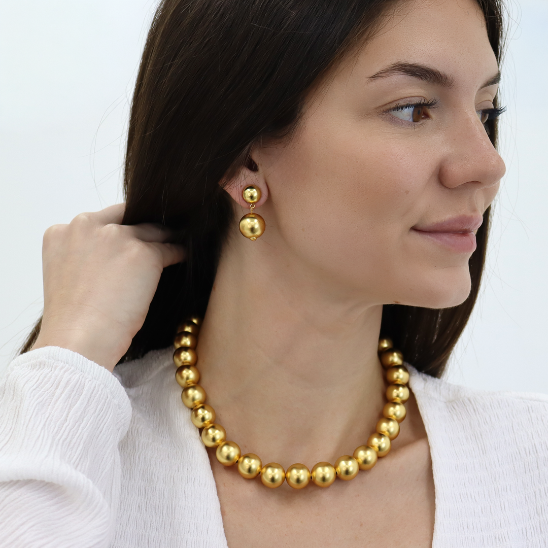 Golden Sphere Necklace