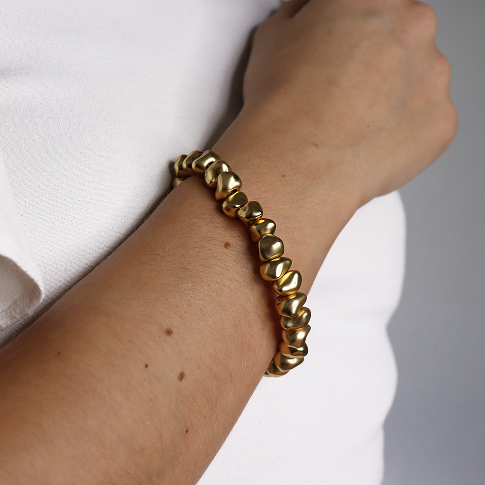 Tumbled rocks beaded bracelet - Karine Sultan