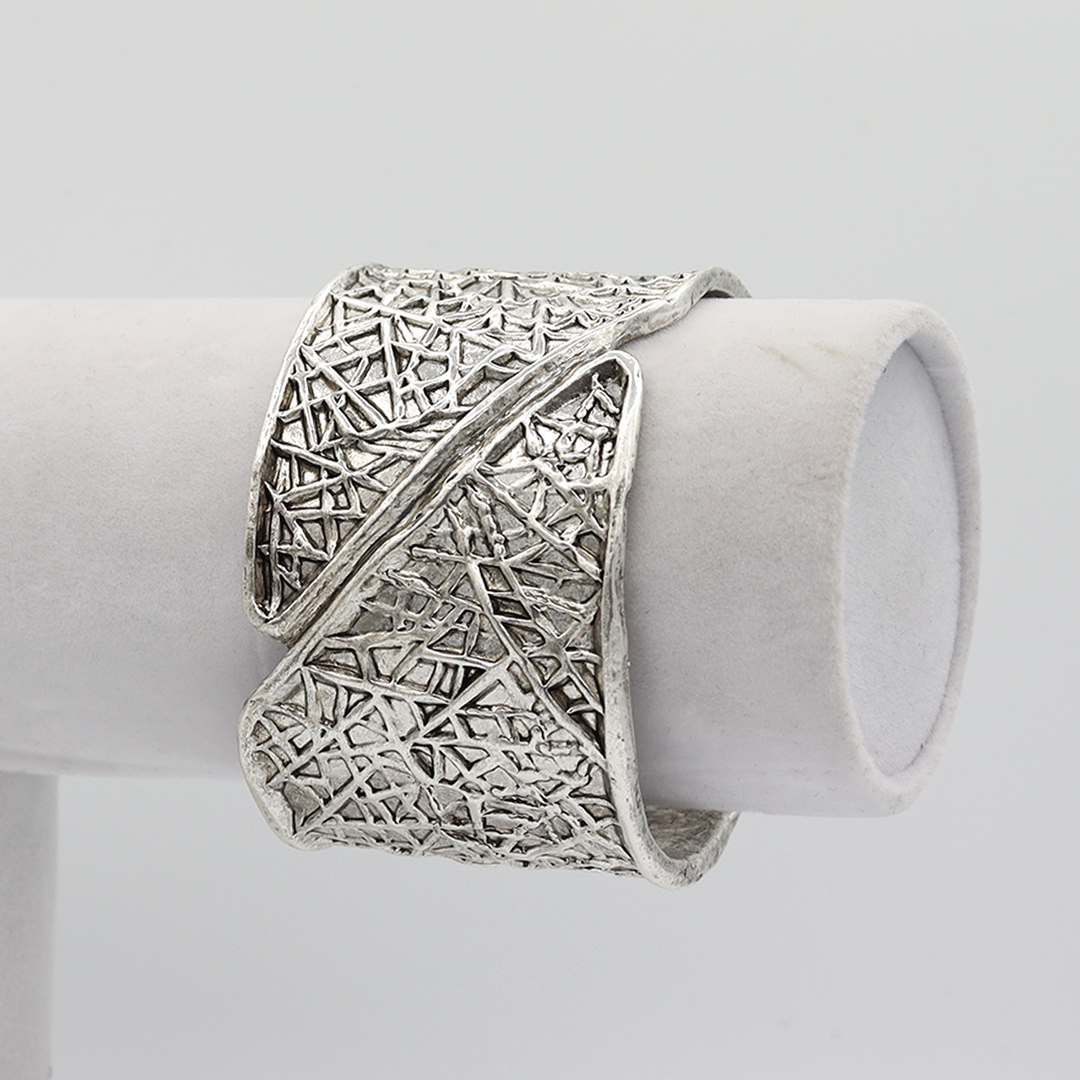 Silver Slit Cuff Bracelet - Stylish Sale Jewelry Discount – Karine