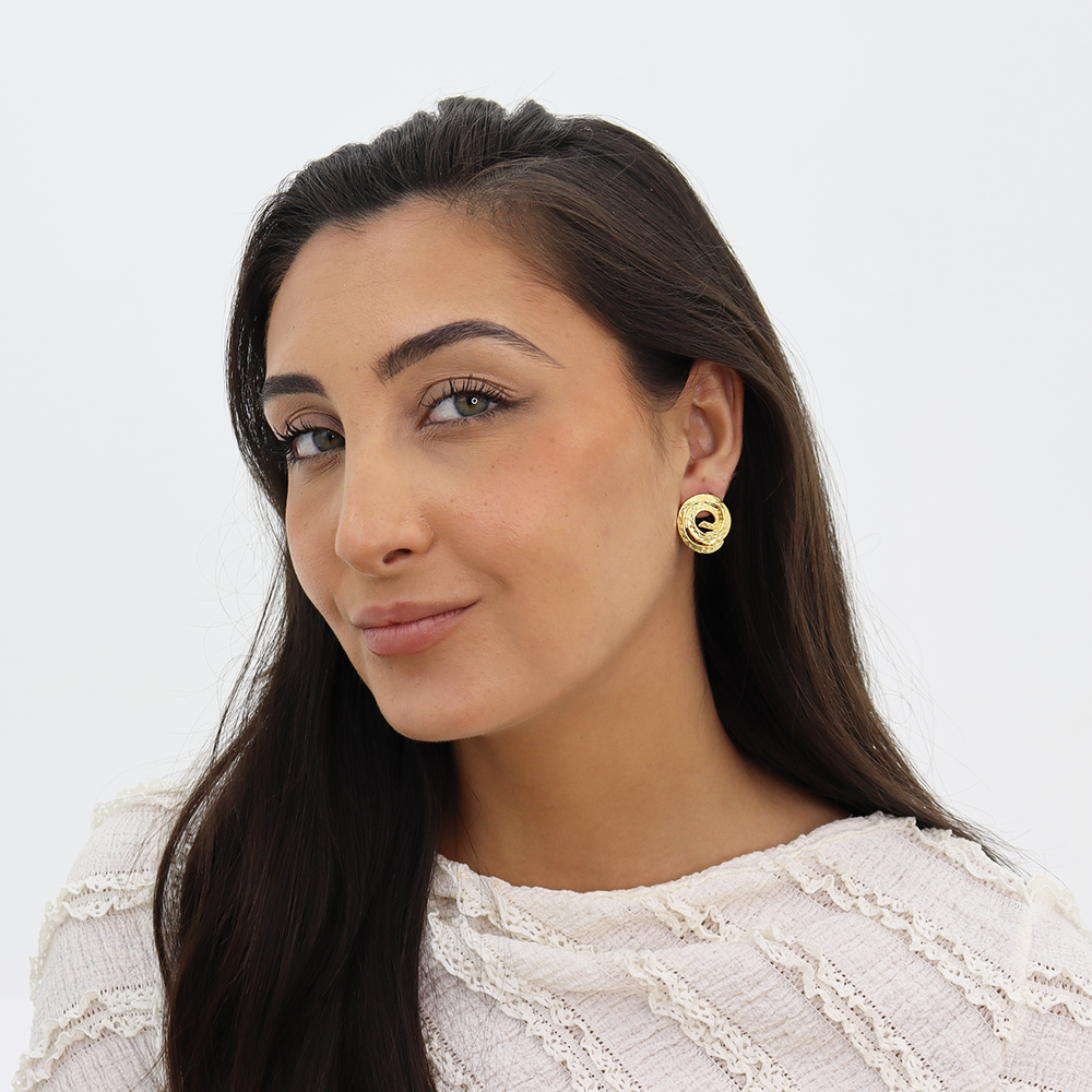 Swirl Stud Earrings - Karine Sultan