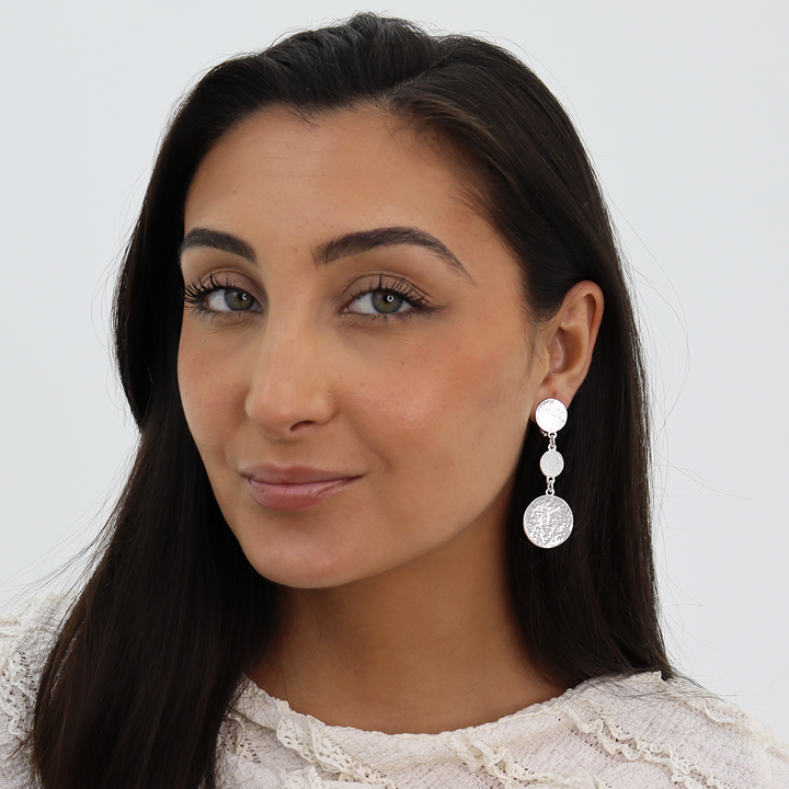 Coin Trio Clip Earrings - Karine Sultan